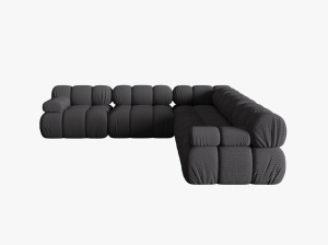 COLTAR MODULAR BELLIS, ESPRESSO, CU TAPITERIE DIN TEXTIL 3D SONIC, MICADONI