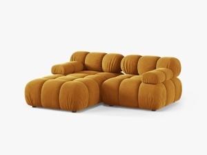 COLTAR MODULAR BELLIS, PE STANGA, CU TAPITERIE DIN CATIFEA VENUS, MICADONI - Img 2