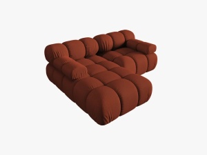 COLTAR MODULAR BELLIS, STANGA, 2 LOCURI, 191 CM, SCORTISOARA 44, TAPITERIE DIN CATIFEA 3D, DESIGN DEOSEBIT - Img 3