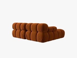COLTAR MODULAR BELLIS, STANGA, 2 LOCURI, 191 CM, SCORTISOARA 56, TAPITERIE DIN CATIFEA, DESIGN DEOSEBIT - Img 2
