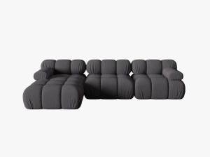 COLTAR MODULAR BELLIS, STANGA, 3 LOCURI, 285 CM, ESPRESSO 15, TAPITERIE DIN CATIFEA 3D, DESIGN DEOSEBIT