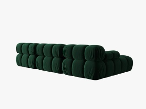 COLTAR MODULAR BELLIS, STANGA, 3 LOCURI, 285 CM, VERDE 38, TAPITERIE DIN CATIFEA, DESIGN DEOSEBIT - Img 5