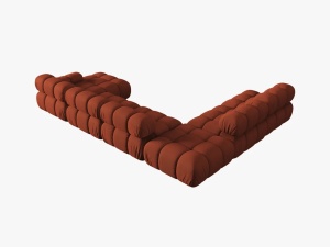 COLTAR MODULAR BELLIS, STANGA, 6 LOCURI, 379 CM, SCORTISOARA 44, TAPITERIE DIN CATIFEA 3D, DESIGN DEOSEBIT - Img 3