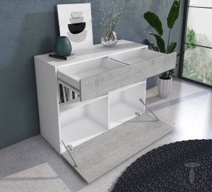COMODA 2 USI 100CM, JOHNNY, COD 4205, STIL MODERN, REALIZATA DIN PANOURI ECO DIN LEMN - Img 6