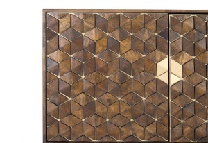 COMODA/BUFET 190CM, NUC/AURIU, DIN LEMN DE MANGO, GINER Y COLOMER - Img 5