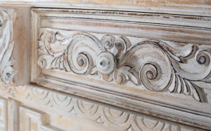 COMODA/BUFET 225CM, ALB ANTICHIZAT, DIN LEMN DE MANGO, GINER Y COLOMER - Img 6