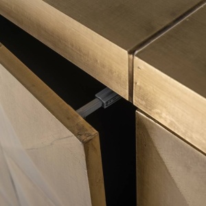 COMODA COLLADA, 180 CM, AURIU MAT, DIN MDF, LEMN SI METAL, RICHMOND INTERIORS - Img 5