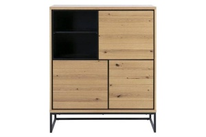 COMODA DIN MDF, FURNIR SI METAL, DALARNA, NATUR, STIL INDUSTRIAL, B2