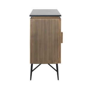 COMODA IRONVILLE, 160 CM, NEGRU/AURIU, DIN MDF, MARMURA SI METAL, RICHMOND INTERIORS - Img 5