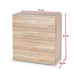 COMODA LIMA KM-3, STEJAR SONOMA, DIN PAL MELAMINAT, STIL MODERN - Img 2
