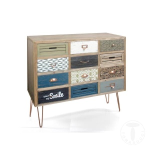 COMODA LIVING 113CM, KIJO-12C, DIN PANOURI DIN LEMN MASIV, DESIGN MODERN