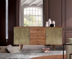 COMODA LIVING 160CM, COD 6762, DIN LEMN DE MANGO SI METAL, ARTIM GROUP SELECTION
