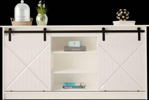 COMODA LIVING, CAMA-GRANERO-KOM-BI/BI 160CM, DIN PLACI LAMINATE SI MDF, DESIGN INDUSTRIAL - Img 2