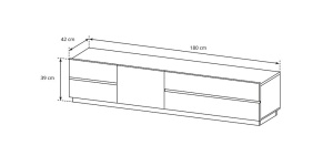 COMODA LIVING RTV CU LED INLINE 180 - DESIGN MODERN - Img 2