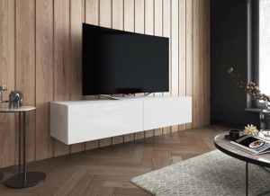 COMODA LIVING RTV SLIDE ,150 CM, ALB, DESIGN MODERN CM