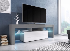 COMODA RTV LIVING TORO 138 GRI/ALB DESIGN MODERN CM
