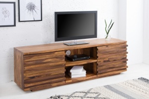 COMODA TV 150CM, BOARD, COD 38411, DIN LEN MASIV DE TRANDAFIR, DESIGN RUSTIC - Img 2