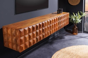 COMODA TV 160CM, VULCANO, DIN LEMN MASIV DE MANGO, ASPECT 3D, ARTIM GROUP SELECTION - Img 2