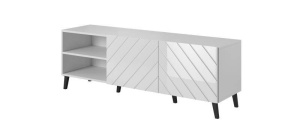 COMODA TV, ABETTO 150CM, DIN PLACI LAMINATE SI MDF, ALB, DESIGN MODERN - Img 6