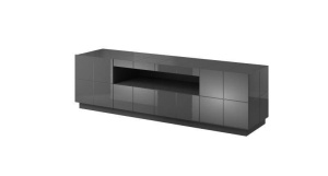 COMODA TV, CAMA-REJA-RTV-GRA/GRA, DIN PLACI LAMINATE SI MDF DIVERSE NUANTE, DESIGN MODERN - Img 8