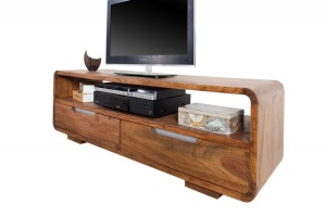 COMODA TV, DIN LEMN MASIV, GOA 130CM, COD 35869, DESIGN VINTAGE - Img 2