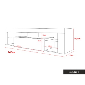 COMODA TV HUGO DE CULOARE GRI140CM DESIGN MODERN - Img 3