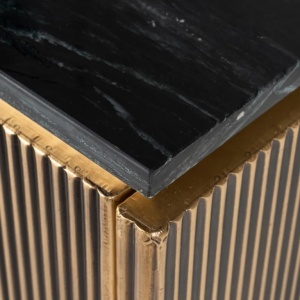 COMODA TV IRONVILLE, 170 CM, 7576, NEGRU/AURIU, DIN MDF, MARMURA SI METAL, RICHMOND INTERIORS - Img 6