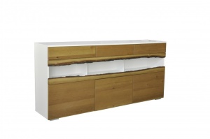 COMODA WILD 40063 DIN LEMN MASIV DE STEJAR SI MDF STIL VINTAGE