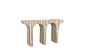 CONSOLA DULCE 214112, CONFECTIONATA DIN METAL, MARMURA SI MDF, CULOAREA GRI, STIL MODERN