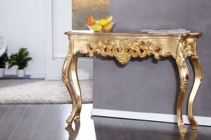 CONSOLA VENICE GOLD 110CM, DIN LEMN SI POLIURETAN, COD 15633 DESIGN CLASIC - Img 2