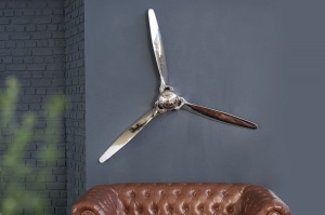 DECORATIUNE 60CM, PROPPELER SCREW III, COD 37604, ARGINTIE STIL MODERN