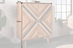 DULAP/ BUFET, LONG ISLAND 120CM, COD 40851, DIN LEMN DE MANGO - Img 7