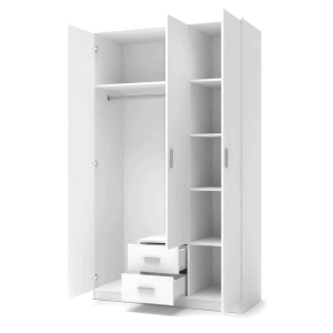 DULAP CU OGLINDA, LIMA S-3, ALB, DIN PAL MELAMINAT, STIL MODERN, HALMAR - Img 2