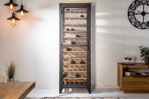 DULAP DE VINURI, BODEGA 184CM, COD 40459, LEMN MASIV DE PIN - Img 1