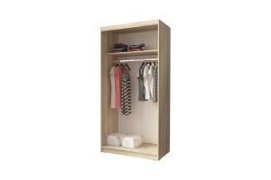 DULAP DORMITOR CU OGLINDA ALASKA 100 ALB DESIGN MODERN PSK - Img 3