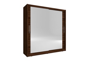 DULAP DORMITOR CU OGLINDA MAJA VI 200 STEJAR SONOMA CIOCOLATIU DESIGN MODERN PSK