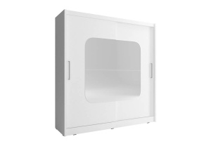 DULAP DORMITOR CU OGLINDA MAJA VIII 180 ALB DESIGN MODERN PSK