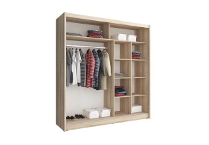 DULAP DORMITOR MAJA I ALU 200 ALB DESIGN MODERN PSK - Img 2