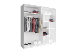 DULAP DORMITOR MIKA V 200 ALB DESIGN MODERN PSK - Img 2