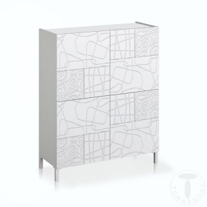 DULAP LIVING 90CM, EDDY GRAPHIC, COD 5068, STIL MODERN, REALIZATA PANOURI LAMINATE, USI SEMIGRAFIATE