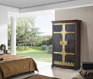 DULAP LIVING CU 3 RAFTURI, 190CM, LEMN DE MANGO, REALIZAT MANUAL, ARTIM GROUP SELECTION