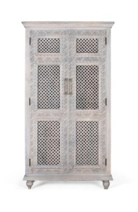 DULAP LIVING DEOSEBIT, COD 2295, LEMN DE MANGO, ALB ANTICHIZAT, ARTIM GROUP SELECTION