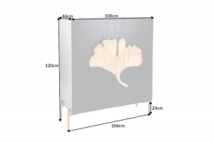 DULAP LIVING, GINKGO 3D 100CM, LEMN MASIV MANGO 3D, COD 41141, DESIGN RETRO - Img 8