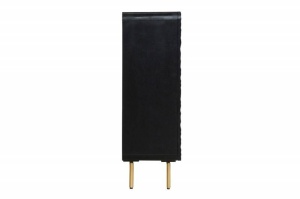DULAP LIVING, LAGOON 120CM, DIN LEMN MASIV MANGO, NEGRU, COD 43478 - Img 3
