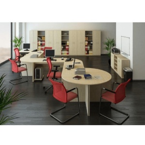 DULAP TEMPO ASISTENT NEW 010, CU RAFTURI, STEJAR SONOMA, DIN DTD LAMINAT, STIL MODERN, TK - Img 5