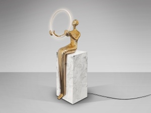 FIGURINA DECORATIVA CU LED 144CM, FIBRA DE STICLA, RASINA SI LED, DESIGN MODERN - Img 5