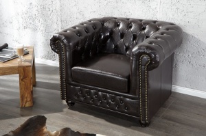 FOTOLIU CHESTERFIELD 9684 CAFENIU INCHIS DESIGN CLASIC