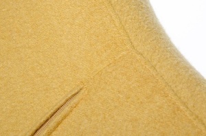 FOTOLIU CONFORTABIL EGG SZEROKI, GALBEN MUSTAR 13/CROM, DIN CASMIR SI METAL, STIL MODERN - Img 3