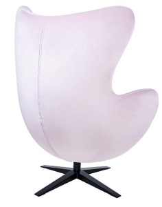 FOTOLIU CONFORTABIL EGG SZEROKI VELVET, ROZ DESCHIS 30/NEGRU, DIN CATIFEA SI METAL, STIL MODERN - Img 2