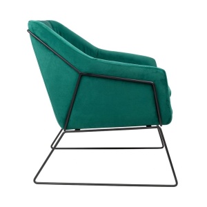 FOTOLIU CONFORTABIL EMMA, VERDE INCHIS/NEGRU, DIN CATIFEA SI METAL, STIL MODERN - Img 5